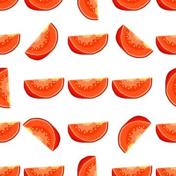 Illustration on theme of pattern red tomato, vegetable ketchup for seal Stock Illustration