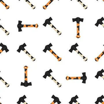 Illustration on theme pattern steel axes with wooden handle Illustration