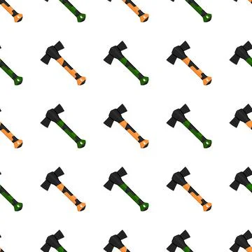Illustration on theme pattern steel axes with wooden handle Illustration