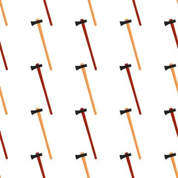 Illustration on theme pattern steel axes with wooden handle Illustration