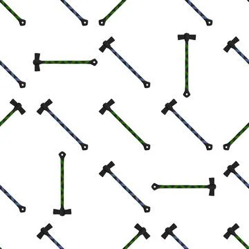Illustration on theme pattern steel axes with wooden handle Illustration
