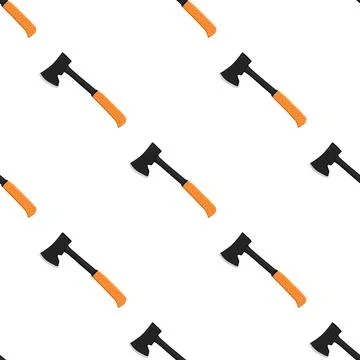 Illustration on theme pattern steel axes with wooden handle Illustration