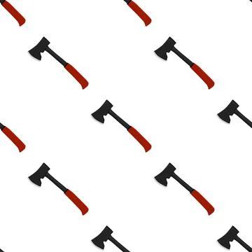 Illustration on theme pattern steel axes with wooden handle Stock Illustration