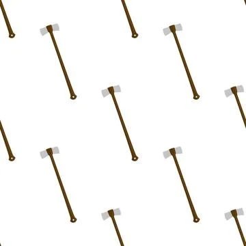 Illustration on theme pattern steel axes with wooden handle Illustration