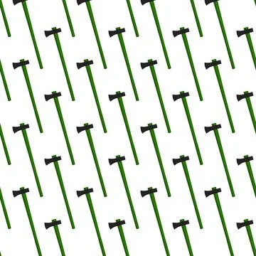 Illustration on theme pattern steel axes with wooden handle Illustration