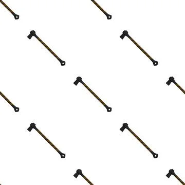 Illustration on theme pattern steel axes with wooden handle Stock Illustration