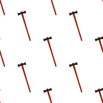 Illustration on theme pattern steel axes with wooden handle Stock Illustration
