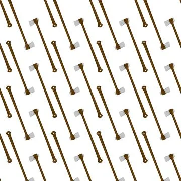 Illustration on theme pattern steel axes with wooden handle Illustration