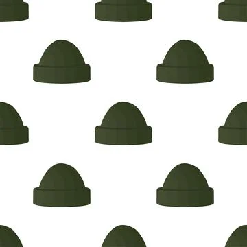 Illustration on theme pattern winter hats beanie Stock Illustration