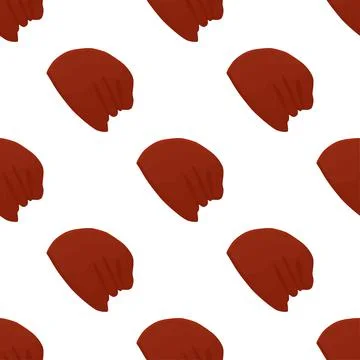 Illustration on theme pattern winter hats beanie Stock Illustration