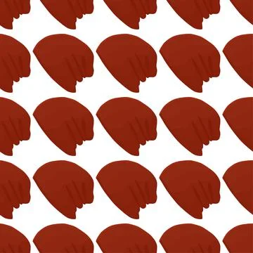 Illustration on theme pattern winter hats beanie Stock Illustration