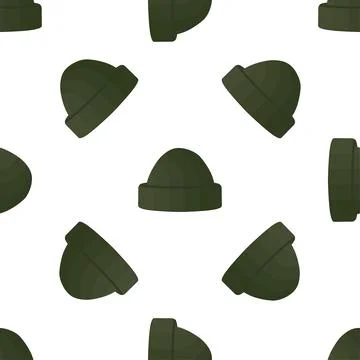 Illustration on theme pattern winter hats beanie Stock Illustration