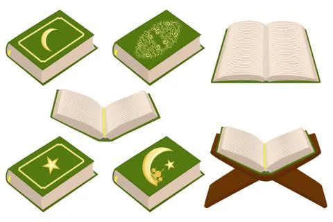 Illustration on theme set different types books Stock Illustration