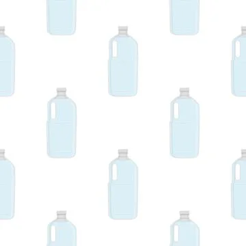 Illustration on theme set identical types plastic bottles Illustrazione stock