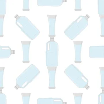 Illustration on theme set identical types plastic bottles Illustrazione stock