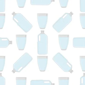 Illustration on theme set identical types plastic bottles Illustrazione stock