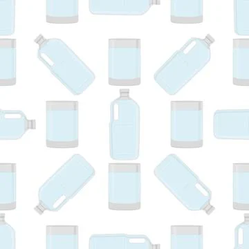 Illustration on theme set identical types plastic bottles Illustrazione stock