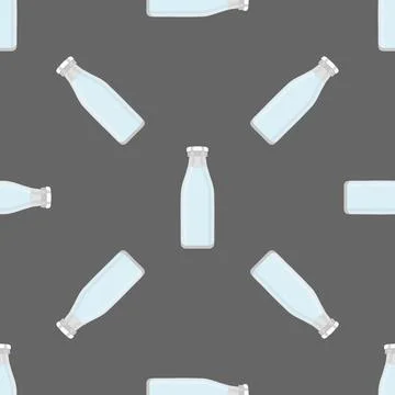 Illustration on theme set identical types glass bottles Illustrazione stock