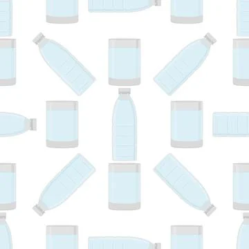 Illustration on theme set identical types plastic bottles Illustrazione stock