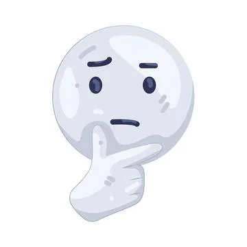 Illustration of thinking face Stock Illustration
