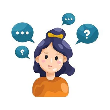 Illustration of Thinking Stock Illustration
