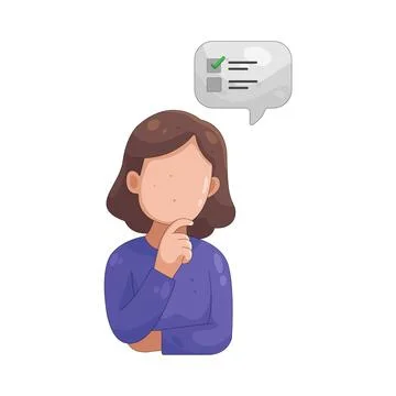 Illustration of Thinking Ilustração Stock