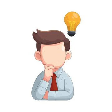 Illustration of thinking man Stock Illustration