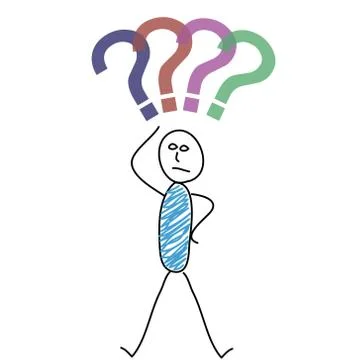 Illustration of a thinking person Stock Illustration