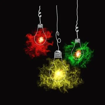 Illustration of Three lights. Stock Illustration