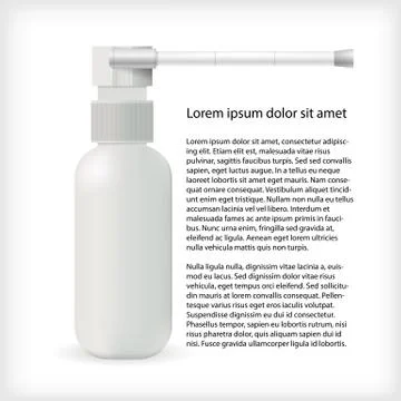 Illustration for throat spray Stock Illustration