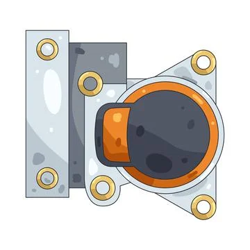 Illustration of throttle body Ilustración de archivo