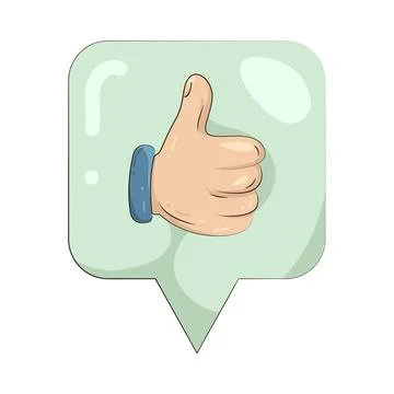 Illustration of thumbs up chat Stock-Illustration