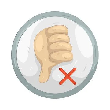 Illustration of Thumbs Down Illustrazione stock