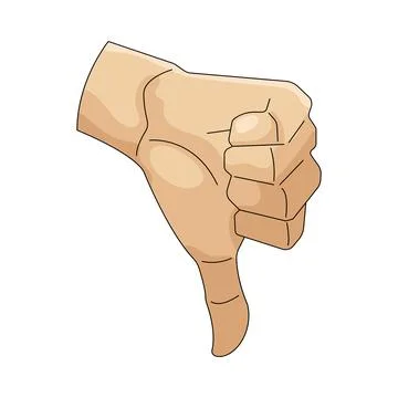 Illustration of Thumbs down Stockillustratie