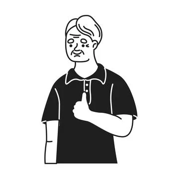 Illustration of a Thumbs Up Gesture Stock Illustration