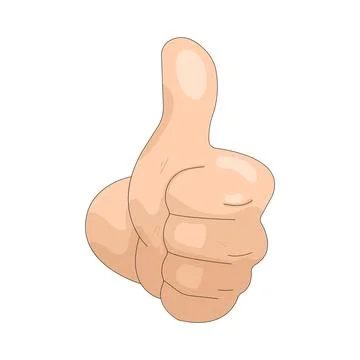 Illustration of thumbs up Stock Illustration
