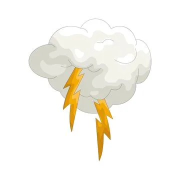 Illustration of Thunderstorm Illustrazione stock
