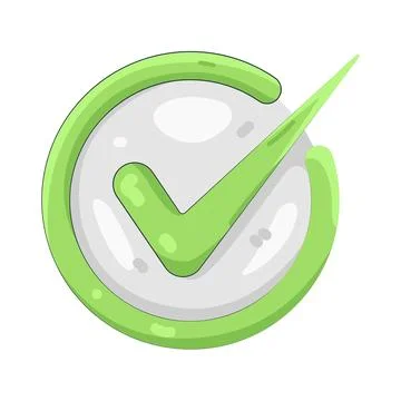 Illustration of tick circle Stock Illustration