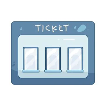 Illustration of ticket booth Иллюстрация