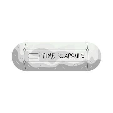 Illustration of time capsule Stock Illustration