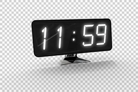 Illustration of time displayed on digital clock Stock Illustration