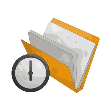 Illustration of time folder 스톡 일러스트