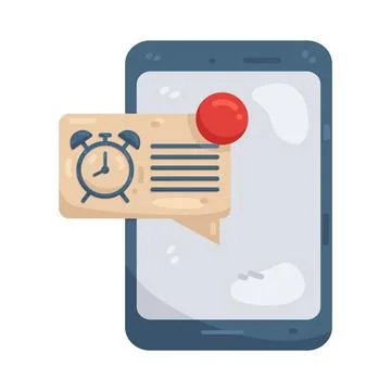 Illustration of Time notification Stock Illustration