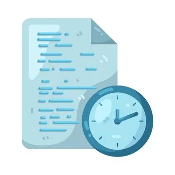 Illustration of time sheet Illustrazione stock