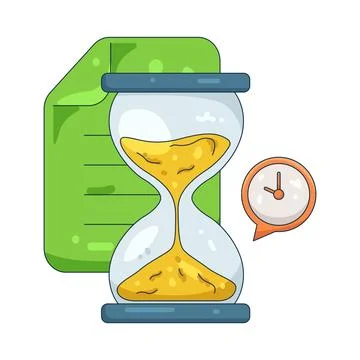 Illustration of Time tracking Stock Illustration