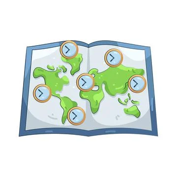 Illustration of Time zone Stock Illustration