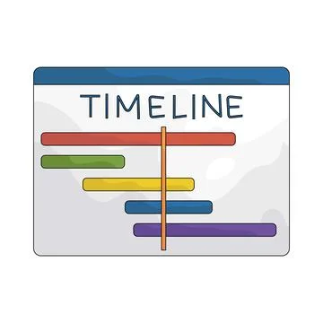 Illustration of timeline Stock Illustration