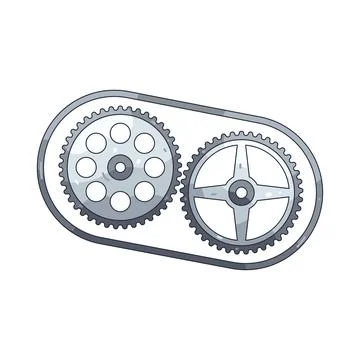 Illustration of timing chain Stock Illustration