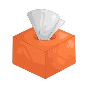 Illustration of tissue box Ilustración de archivo