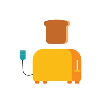 Illustration toaster bread electric unique design isolated Stock Illustration